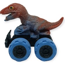 Ronanna Sürtmeli Dinazor Arabalar 12 cm - H-20 - T-Rex -Kahverengi (Lisinya)