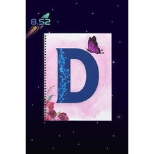 Sekizelliiki D Harfi Baskılı Spiralli Defter