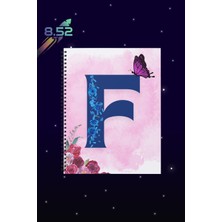 Sekizelliiki F Harfi Baskılı Spiralli Defter
