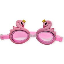 Ronanna Çocuk Yüzücü Gözlüğü Silikon Taşıma Çantalı Pembe Kuğu - 9014 (Lisinya)