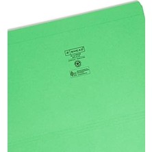 Esmo Home 1/3 Kesim Dosya Klasörü, Güçlendirilmiş Tab, Legal Boyut, Yeşil, Karton Malzeme