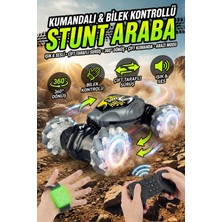 Craftivio El Hareket Sensörlü Uzaktan Kumandalı Akrobat Araba 4x4 Işıklı Müzikli Çift Yönlü Drift Stunt Car