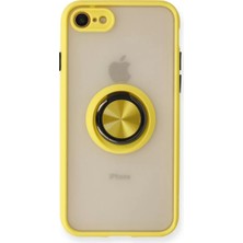 Ronanna Newface Apple iPhone 7 Kılıf Montreal Yüzüklü Silikon Kapak - Sarı