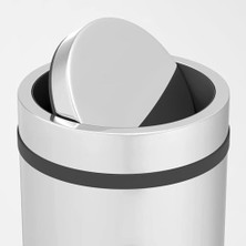 Esmo Home Premium Serisi Pratik Döner Kapaklı 11 Litre Mutfak/banyo Çöp Kovası Paslanmaz Krom, 11L