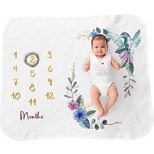 Esmo Home Çiçekleri Yeni Doğan Bebek Hediyesi Fotoğraf Battaniyesi