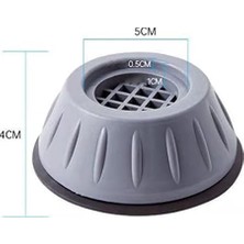 Esmo Home Gürültü Engelleyici ve Kaymaz Titreşim Önleyici Kauçuk Ayak Kaydırmaz Tabanlı Pedleri Çamaşır Makinesi Stoper Bulaşık Makinesi Stoper 4'lü Set, Gri