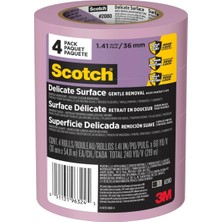 Esmo Home Ressam Bandı 2080EL-36A4X Scotchblue Hassas Yüzeyler Boyacı Bant, 3,6 cm Genişlik, Mor, 4 Ayak