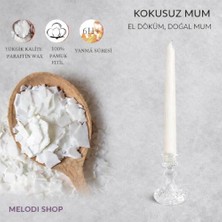 Esmo Home Beyaz Renk Ince Şamdan Mum Seti Varaklı – 25 cm Uzunluk – 10’lu Paket – Dekoratif Taper – Şık Masa, Davet ve Özel Gün Dekorasyonu Için