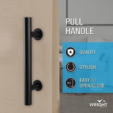 Esmo Home Products Ahır Kapıları Için Iç Çekme ve Gömme Sap Seti, Mat Siyah