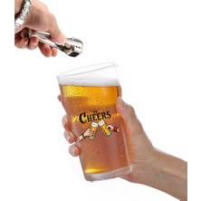Esmo Home Odi Home Büyük Boy Renkli Baskılı Cam Bardağı Nonic Pint Beer Glass 600 ml