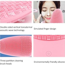 Ronanna Derin Gözenek Temizliği Için Ince Kaba Silikon Uçlu Elektrikli Yüz Temizleme Fırçası ( Lisinya )