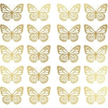 Esmo Home RMK4994SCS Altın Kelebek Soy ve Yapıştır Duvar Çıkartmaları