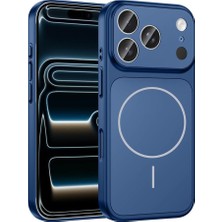 Esmo Home 17 Pro Için Kılıf Magsafe Uyumlu Şarj Özellikli Kamera Korumalı Formen Kapak (Mavi)