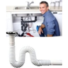 Esmo Home Körüklü Lavabo Sifonu Lavabo Gider Borusu 33X80 cm 1410