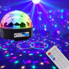 Esmo Home Uzaktan Kumandalı Disko Topu Bluetooth Bağlantılı ve USB Girişli Iç Mekan Kullanıma Uygun Parti Doğum Günleri ve Özel Günler Için Renkli Aydınlatma KH1090