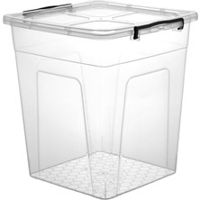 Esmo Home Şeffaf Plastik Saklama Kutusu, Kilitli Kapaklı (5 Litre)