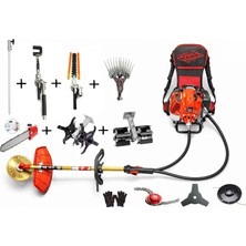Roy's RAIDER PRO MODEL BENZINLI MOTORLU SIRT TIRPAN ÇİM OT BİÇME MAKİNESİ BAHÇIVAN SETİ 10 PARÇA