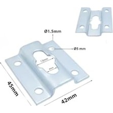 Esmo Home Metal Çerçeve Askı Aparatı, 42X45MM Boyutunda, 1.5mm Kalınlık, Beyaz Renk, Tablo ve Ayna Montajı Için, Vidalar Dahil, 4'lü Set