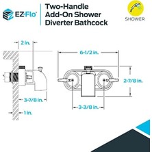 Esmo Home Ez-Flo 11129 Add-On Shower Diverter Bathcock Polished Chrome