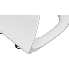 Esmo Home Sento 120-003R009 Yavaş Kapanır Slim Klozet Kapağı, Duroplast, Beyaz