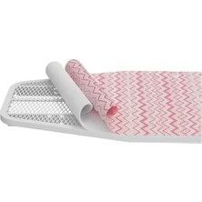 Esmo Home Ütü Masası Kılıfı, Keçeli, Pembe Zigzak Desenli, Pamuklu, Yanmaz, Battal Boy Xxl