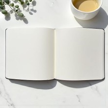 Esmo Home Defter, Çizgisiz Not Defteri – Pu Deri Not Defteri – 16,5X16,5 Cm, 96 Yaprak (192 Sayfa), 90 gr Ivory Kağıt, Esnek Kapak, Ofis ve Kırtasiye (Turuncu)