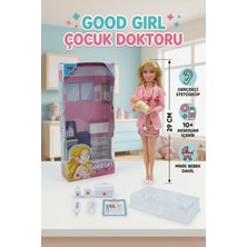 Craftivio Oyuncak Doktor Seti - Minik Bebek ve 10+ Parça Tıbbi Aksesuar Dahil - Eğitici Rol Yapma Oyuncak