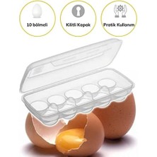 Esmo Home -10 Bölmeli Kilitli Kapaklı Yumurtalık Saklama Kutusu YU110