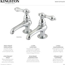 Esmo Home KS3208AX Restorasyon Lavabo Musluk Musluğu, Fırçalanmış Nikel, 3,88 x 3,5 x 1,75