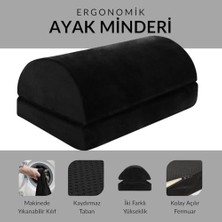 Esmo Home Ergonomik Visco Ayak Minderi, Oyun Koltuğu ve Ofis Koltuğu Için Anti Alerjen Ayak Yastığı, Ayak Koyma Yeri Taburesi, Çok Amaçlı Rahatlatıcı Yarım Silindir Iki Parça Masa Altı Ayak Desteği