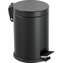 Esmo Home Premium Serisi 3 Litre Hacimli Paslanmaz Banyo-Mutfak Pedallı Çöp Kovası Siyah