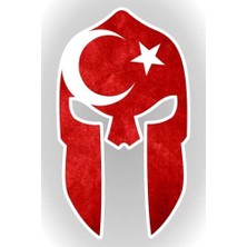Esmo Home Aksesuar Ay Yıldız Türk Bayrağı Miğfer 15 x 8,5 cm