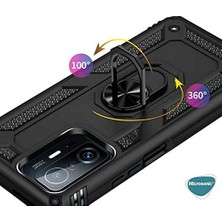 Esmo Home Mi 11T Için Kılıf Military Ring Holder Gümüş [mi 11T ile Uyumlu Kılıf - Gümüş]