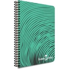 Esmo Home Dalga Desenli Spiralli Defter, A4, 140 Yaprak, 70G Kağıt, Kareli, 500 Mikron Pp Kapak, Pet Spiralli, Dayanıklı ve Kullanışlı, Asorti Renkler