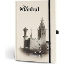 Esmo Home Eski Istanbul Journal Çizgili Lastikli Kız Kulesi
