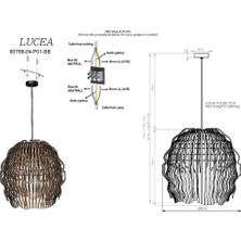 Esmo Home Dresa 04 50’lik Tekli Sarkıt, Doğal Ahşap