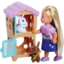 Esmo Home 105733667, Steffi Tavşan Ailesi, Steffi & Evi, Tavşan Kafesi ve Iki Tavşan Figürü Birlikte, 12CM, 29CM