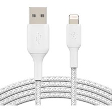 Esmo Home Örgülü Lightning Kablosu (, Ipad, Airpods Için Boost Charge Lightning/usb Kablosu) Mfi Sertifikalı Şarj Cihazı, Örgülü Lightning Kablosu (2m, Beyaz)