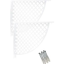 Esmo Home Hırdavat Plastik Raf Altı Beyaz 17 * 18CM (2 Adet)