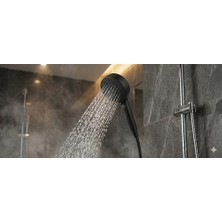 Esmo Home Store Siyah Duş Başlığı – Yüksek Basınçlı, Su Tasarruflu, Kolay Montaj, Kireç Önleyici, Banyo Aksesuarı