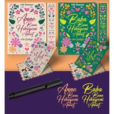 Esmo Home Anne ve Baba Bana Hikayeni Anlat Ayraç Kartpostal Kalem - Siyah