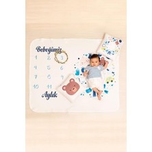 Esmo Home Yeni Doğan Bebek Hediyesi Fotoğraf Battaniyesi Seti Aylık Çekim