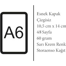 Esmo Home Istanbul Hanımefendileri Serisi I - A6, Hamdi Bey 4'lü Defter Seti I, Çizgisiz, Toplam 192 Sayfa, Her Biri 48 Sayfa, Tel Dikiş, Esnek Kapak, Oval Kenar, Tuval Doku, 60 Gram, Sarı Krem Renk
