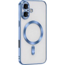 Ronanna Newface Apple iPhone 16 Kılıf Kross Magneticsafe Kapak - Sierra Blue