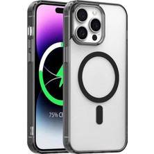 Esmo Home 16 Pro Uyumlu Magsafe Manyetik Mat Kılıf Güçlü Bağlantı Pc+Tpu Darbe Önleyici Yükseltilmiş Kamera Koruma Kablosuz Şarj Destekli Siyah