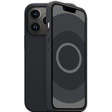 Esmo Home 15 Pro Max ile Uyumlu Deri Lansman Vieri Tam Koruma Kılıfı - Kadife Iç Yüzeyli, Şık Tasarım, ve Şarj Özellikli - Siyah