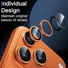 Esmo Home 17 Pro ve Pro Max Uyumlu Safir Lens Koruyucu – Ultra Dayanıklı Safir Cam, Kamera Koruma, Darbe Dayanıklı Çizilmez ve Hd Görüntü (Kozmik Turuncu)