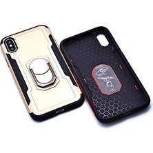 Esmo Home X/xs Uyumlu Darbeye Karşı Dayanıklı Standlı Yüzüklü Tank Kılıf (Siyah, X/xs)