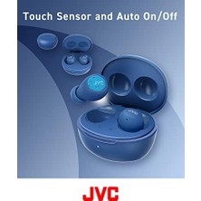 Esmo Home Jvc HA-Z66T-A Gumy Mini Kablosuz Kulaklık, Küçük, Ultra Hafif, 3 Ses Modu (Bas/şeffaf/normal), Su Geçirmez (Ipx4), 23 Saat Pil Ömrü, Bluetooth 5.1, (Mavi), HA-Z66T-A-E, Kulak Içi
