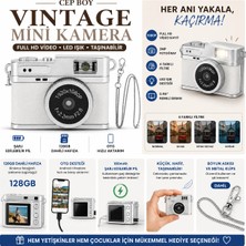 Cep Boy Vintage Dijital Kamera LED Destekli Full Hd Video